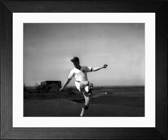 Framed Print : Bobby Charlton of Manchester United during a training session May 1959