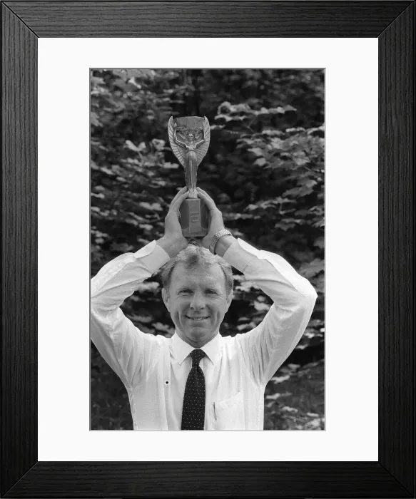 Framed Print : West Ham and England Footballer Bobby Moore with the the old Jules Rimet World Cup Framed Print : West Ham and England Footballer Bobby Moore with the the old Jules Rimet World Cup