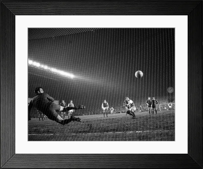 Framed Print : Peter Storey scores from the penalty spot to give them win in their 4th round FA Cup Framed Print : Peter Storey scores from the penalty spot to give them win in their 4th round FA Cup