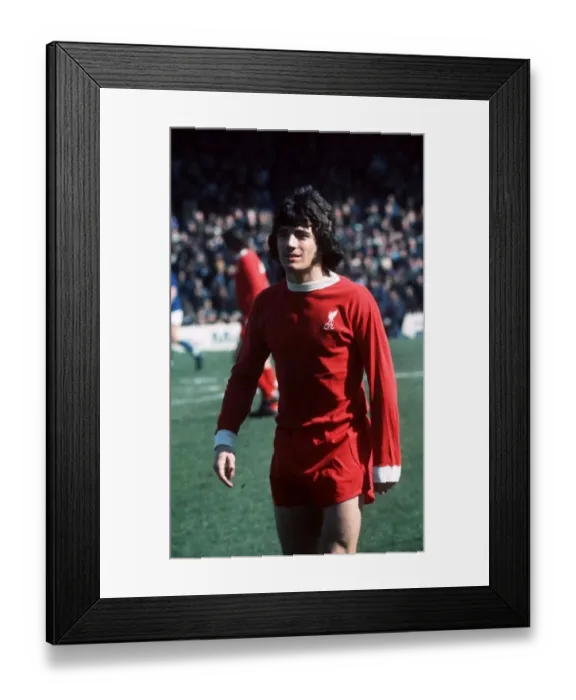 Framed Print : Kevin Keegan 1973 Liverpool football Birmingham v Liverpool