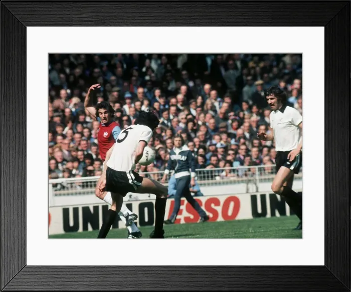 Framed Print : 1975 FA Cup Final at Wembley May 1975 West Ham United 2 v Fulham 0 West Framed Print : 1975 FA Cup Final at Wembley May 1975 West Ham United 2 v Fulham 0 West