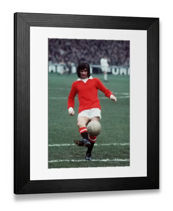 Framed Print : George Best 1972 Manchester United footballer Leeds V Manchester United