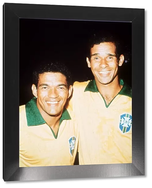 Garrincha and Brito of Brazil footballers Circa 1965