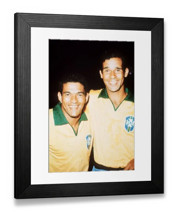 Framed Print : Garrincha and Brito of Brazil footballers Circa 1965 Framed Print : Garrincha and Brito of Brazil footballers Circa 1965