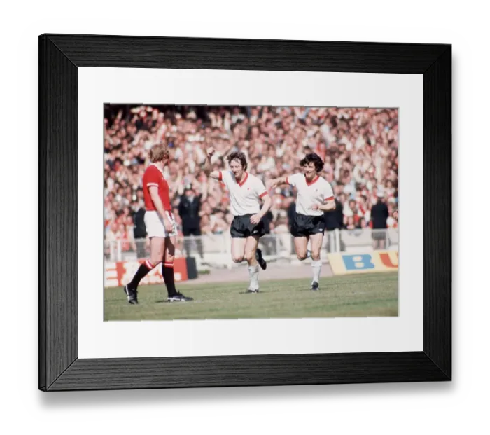 Framed Print : 1977 FA Cup Final at Wembley Stadium May 1977 Manchester United 2 v Liverpool 1 Framed Print : 1977 FA Cup Final at Wembley Stadium May 1977 Manchester United 2 v Liverpool 1