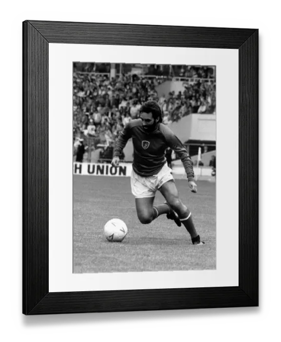 Framed Print : George Best 1986 veterans football match Wembley