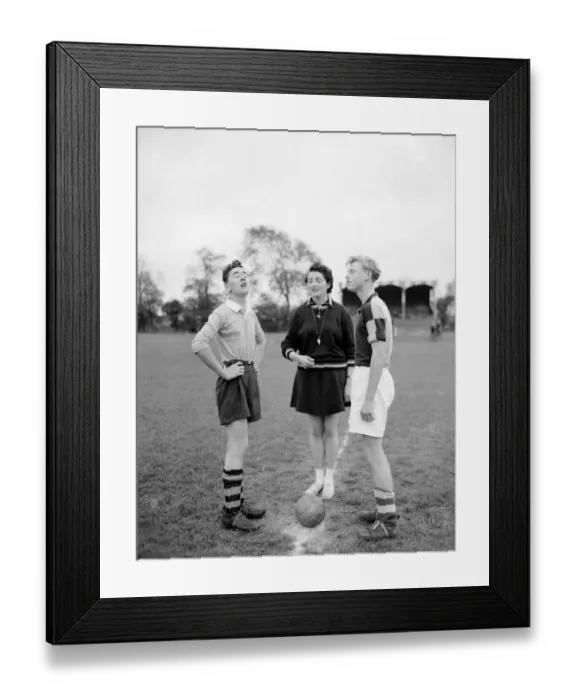 Framed Print : Beryl Pugh one of a handful of women Football Association referees Framed Print : Beryl Pugh one of a handful of women Football Association referees