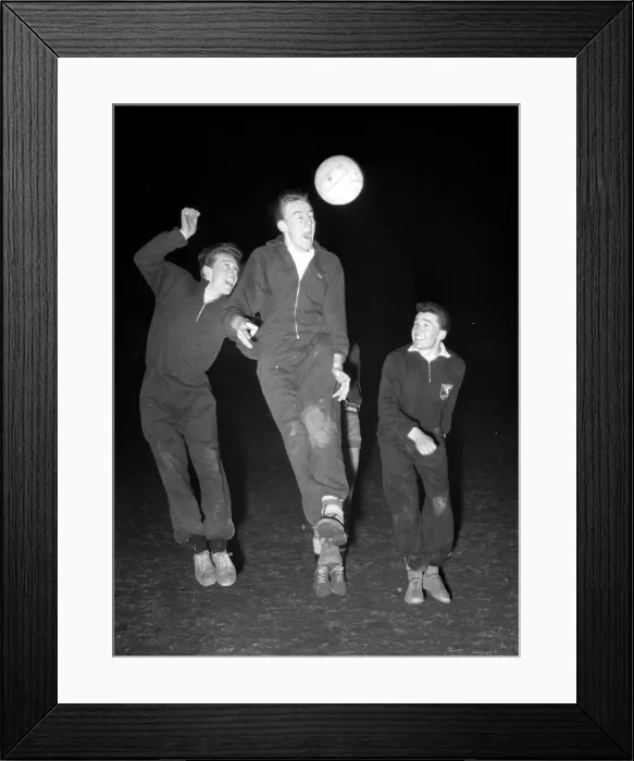 Framed Print : Bexley Heath Colts players in training. March 1956 Framed Print : Bexley Heath Colts players in training. March 1956