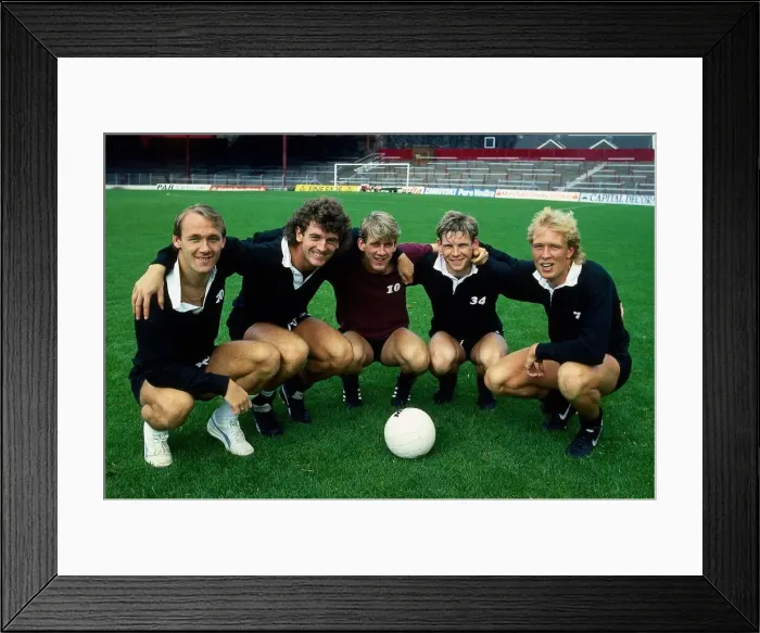 Framed Print : Hearts football players December 1987 Framed Print : Hearts football players December 1987