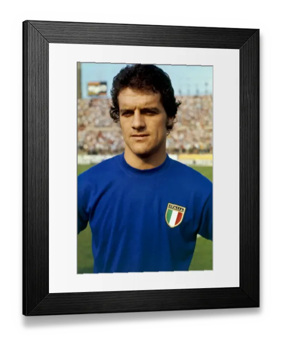 Framed Print : Italian footballer Fabio Capello lines up for the Italy team before the international Framed Print : Italian footballer Fabio Capello lines up for the Italy team before the international