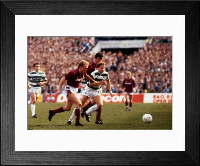 Framed Print : Tommy Coyne & Gary MacKay in action March 1989 Framed Print : Tommy Coyne & Gary MacKay in action March 1989
