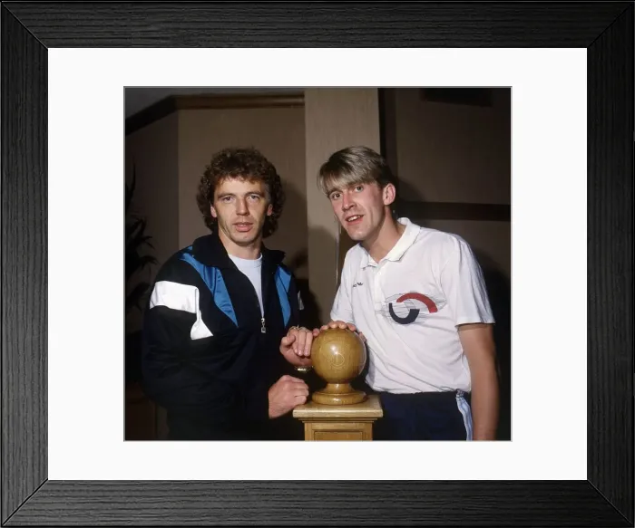 Framed Print : Gary MacKay with team-mate Henry Smith October 1987 Framed Print : Gary MacKay with team-mate Henry Smith October 1987
