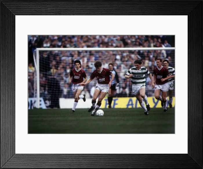 Framed Print : Gary MacKay in action against Celtic August 1989