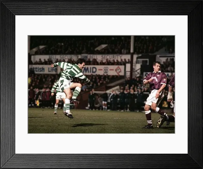 : Andy Walker scores goal past Gary MacKay Hearts Celtic Tynecastle Scottish league : Andy Walker scores goal past Gary MacKay Hearts Celtic Tynecastle Scottish league