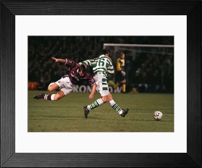 : Gary MacKay sent flying by Phil O Donnell Hearts Celtic Tynecastle Scottish league : Gary MacKay sent flying by Phil O Donnell Hearts Celtic Tynecastle Scottish league