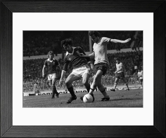 Framed Print : Liam Brady of Arsenal is tackled by Ipswich defender 1978 in the FA Cup Final Framed Print : Liam Brady of Arsenal is tackled by Ipswich defender 1978 in the FA Cup Final