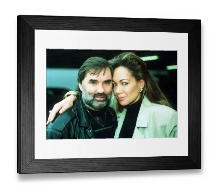 Framed Print : George Best former football player with girlfriend 1992 Framed Print : George Best former football player with girlfriend 1992