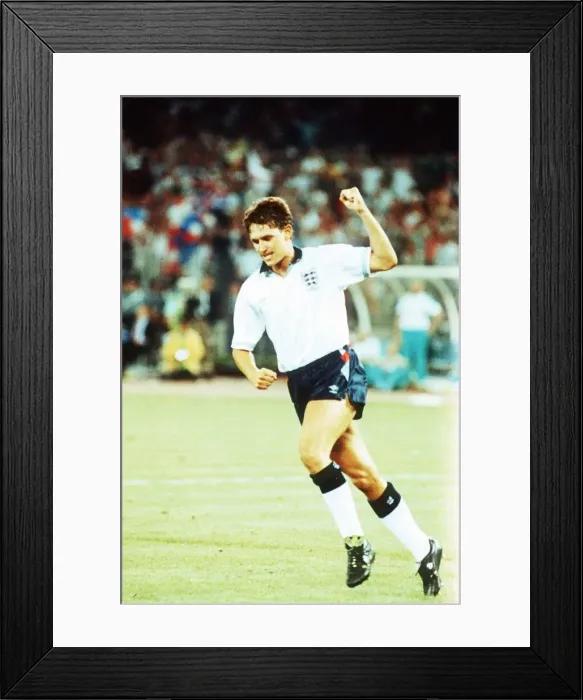 Framed Print : World Cup Semi Final in Turin, Italy July 1990 England 1 v West Germany 1 Framed Print : World Cup Semi Final in Turin, Italy July 1990 England 1 v West Germany 1