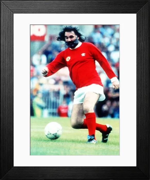 Framed Print : George Best former Manchester United football player playing in the Sir Matt Busby Framed Print : George Best former Manchester United football player playing in the Sir Matt Busby