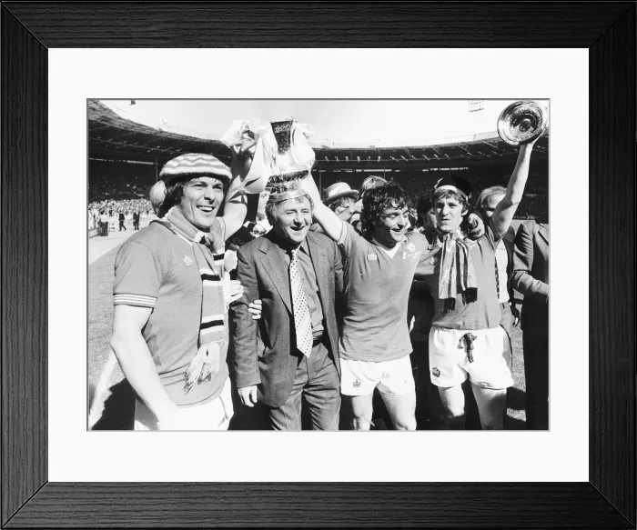Framed Print : FA Cup Final 1977 Manchester United FC v Liverpool FC 2-1 Framed Print : FA Cup Final 1977 Manchester United FC v Liverpool FC 2-1