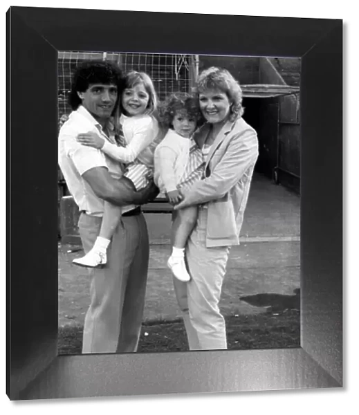 Kevin Keegan with his wife Jean and daughters Laura Jane