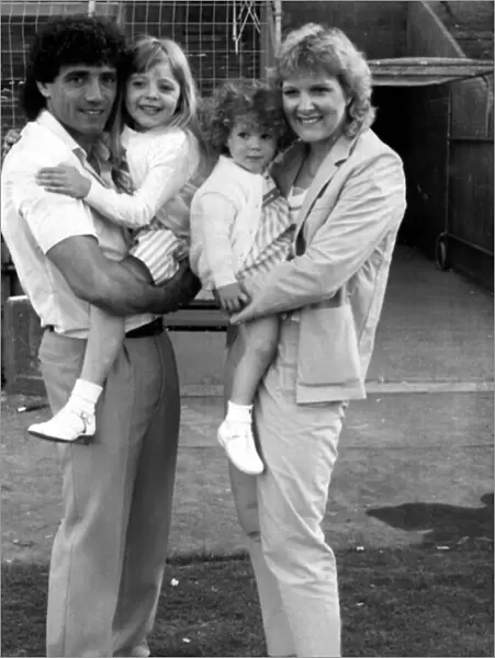 Kevin Keegan with his wife Jean and daughters Laura Jane