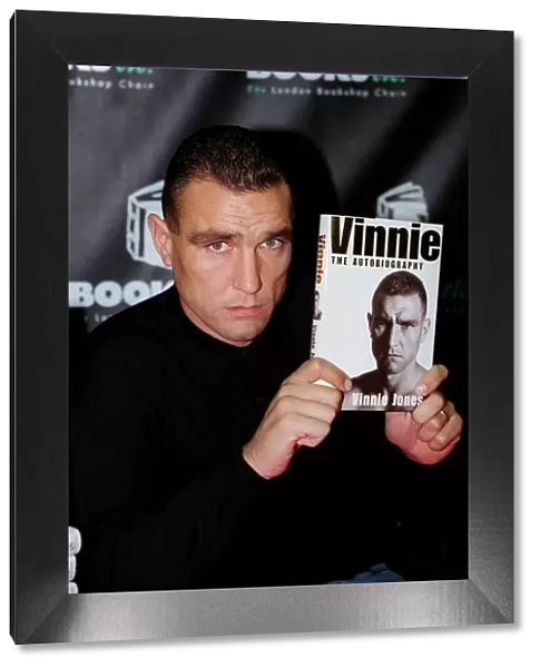 Vinnie Jones Footballer  /  Actor October 98 Holding his autobiography