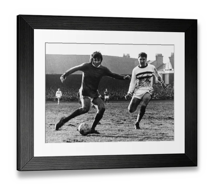 Framed Print : George Best in action for Manchester United FC February 1970