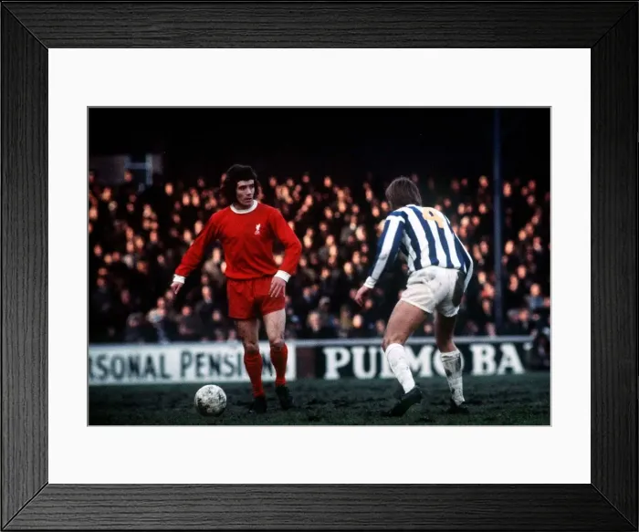 Framed Print : Liverpools Kevin Keegan on the ball in action against Huddersfield February Framed Print : Liverpools Kevin Keegan on the ball in action against Huddersfield February