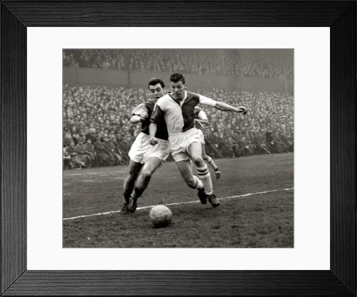 Framed Print : FA Cup Quarter Final Burnley v Blackburn Rovers March 1960 Action during the match Framed Print : FA Cup Quarter Final Burnley v Blackburn Rovers March 1960 Action during the match
