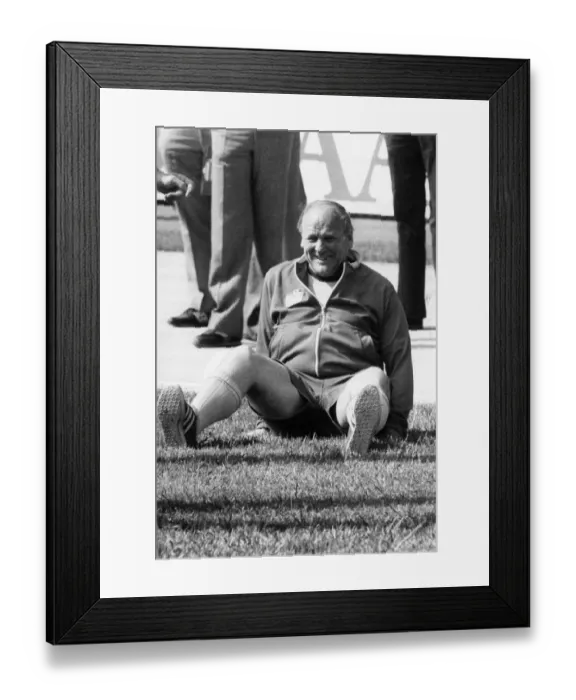 Framed Print : England Manager Ron Greenwood seen here during a training session in Bilbao Spain during Framed Print : England Manager Ron Greenwood seen here during a training session in Bilbao Spain during