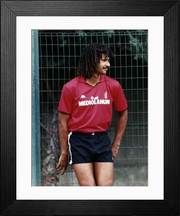 Framed Print : Ruud Gullit footballer for AC Milan 31st July 1988 Framed Print : Ruud Gullit footballer for AC Milan 31st July 1988