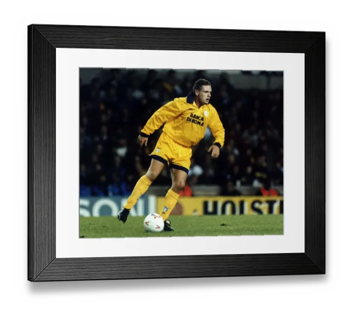 Framed Print : Paul Gascoigne in action for Lazio against his old club Tottenham Hotspur at White Hart Framed Print : Paul Gascoigne in action for Lazio against his old club Tottenham Hotspur at White Hart