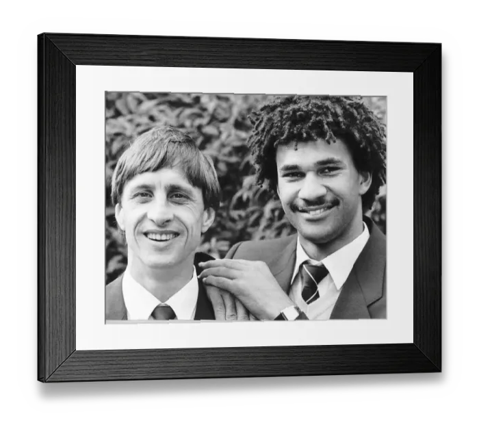 Framed Print : Former Dutch international footballer Johann Cruyff Ruud Gullit October 1983