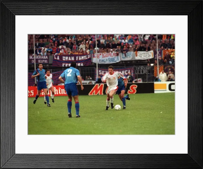 Framed Print : European Cup Winners Cup Final in Rotterdam May 1991 Manchester United 2 v Framed Print : European Cup Winners Cup Final in Rotterdam May 1991 Manchester United 2 v
