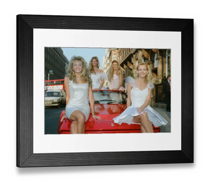 Framed Print : Some of the fifty blondes wo battled it out in a Barbie lookalike contest in London Framed Print : Some of the fifty blondes wo battled it out in a Barbie lookalike contest in London