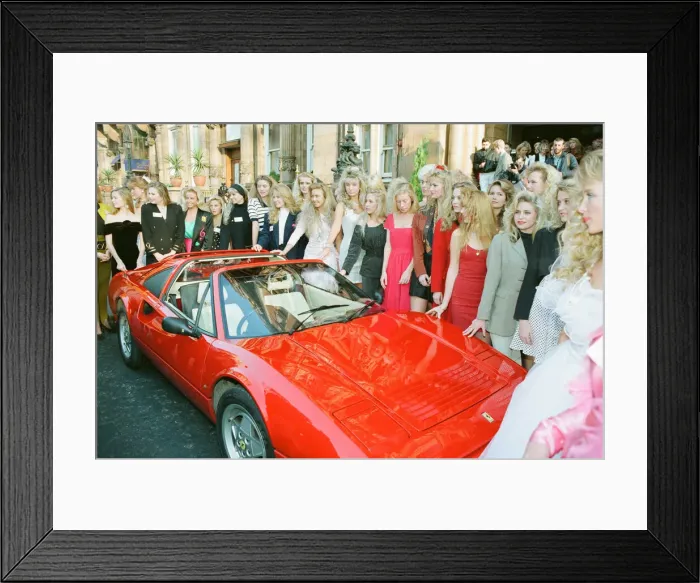 Framed Print : Some of the fifty blondes wo battled it out in a Barbie lookalike contest in London