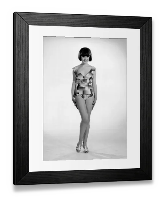 Framed Print : Reveille Fashion Feature Reveille Model Debbie Attwood seen here modelling a