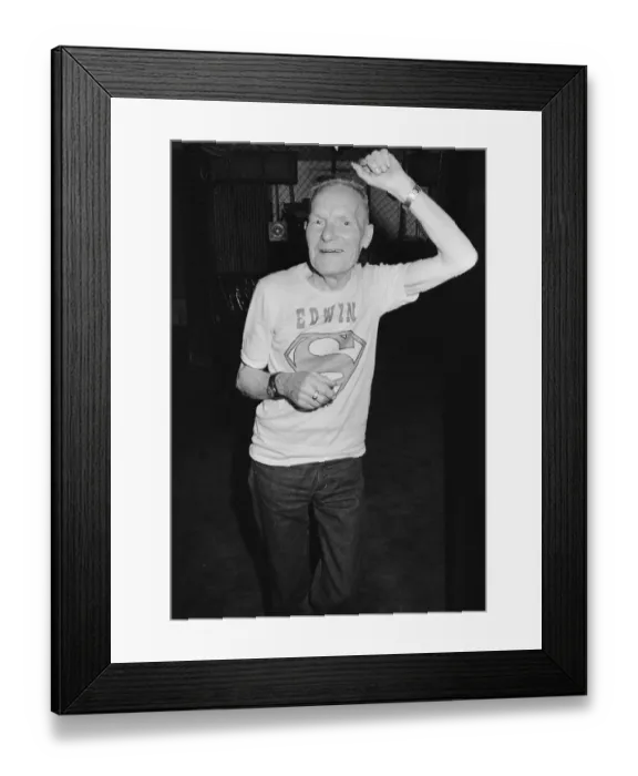 Framed Print : Dancing grandad Edwon Rolestone shows off some of his moves. 6th May 1979 Framed Print : Dancing grandad Edwon Rolestone shows off some of his moves. 6th May 1979