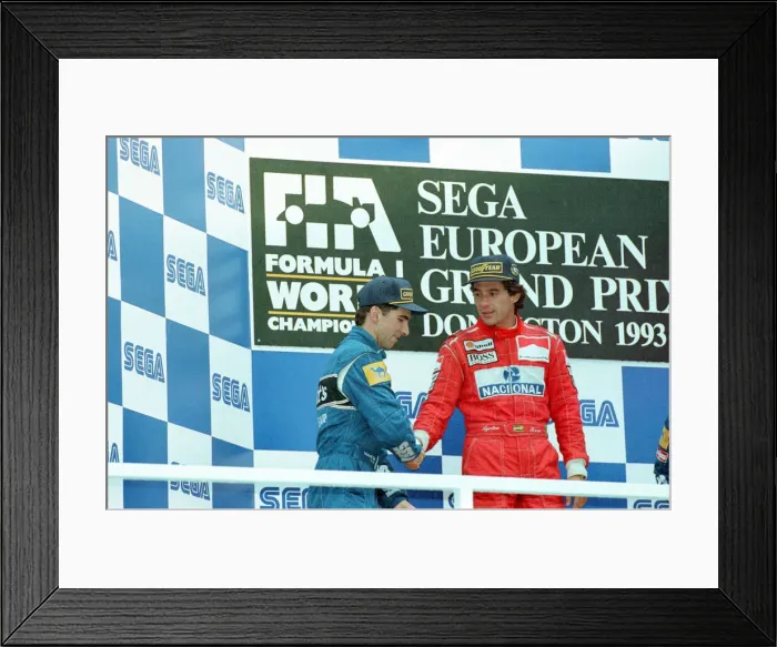 Framed Print : European Grand Prix at Donington 11th April 1993. l-r Damon Hill Framed Print : European Grand Prix at Donington 11th April 1993. l-r Damon Hill