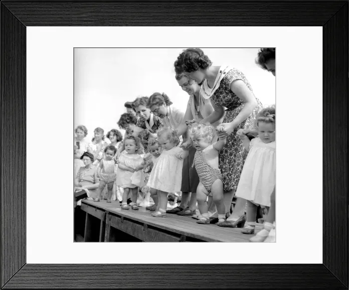 Framed Print : Beautiful Baby Show held on the promenade at Whitley Bay Framed Print : Beautiful Baby Show held on the promenade at Whitley Bay
