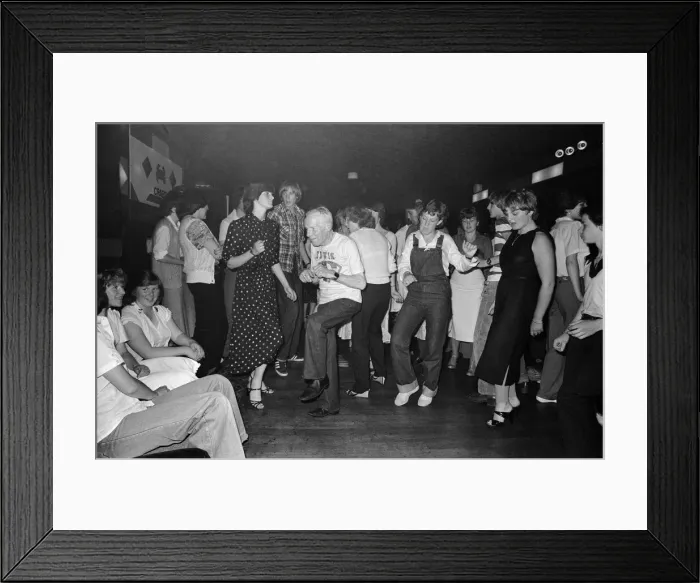 Framed Print : Dancing grandad Edwon Rolestone shows off some of his moves. 6th May 1979 Framed Print : Dancing grandad Edwon Rolestone shows off some of his moves. 6th May 1979