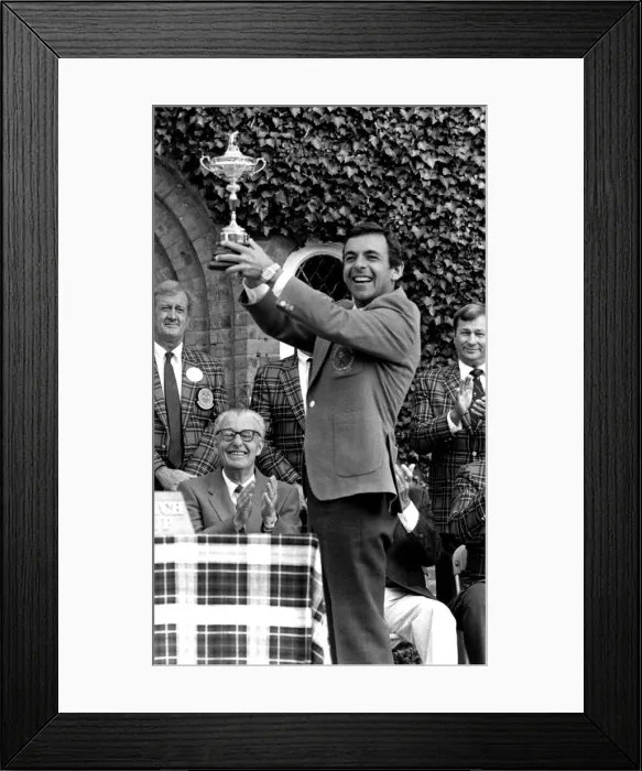 Framed Print : Europe win Ryder Cup. Sam Torrance stroked home a 15 foot putt on the Belfry Framed Print : Europe win Ryder Cup. Sam Torrance stroked home a 15 foot putt on the Belfry
