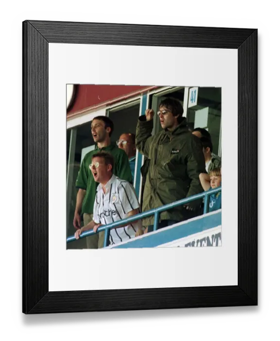 Framed Print : Liam Gallagher and Kevin Kennedy Maine Road August 1997 watch the Manchester City v Framed Print : Liam Gallagher and Kevin Kennedy Maine Road August 1997 watch the Manchester City v