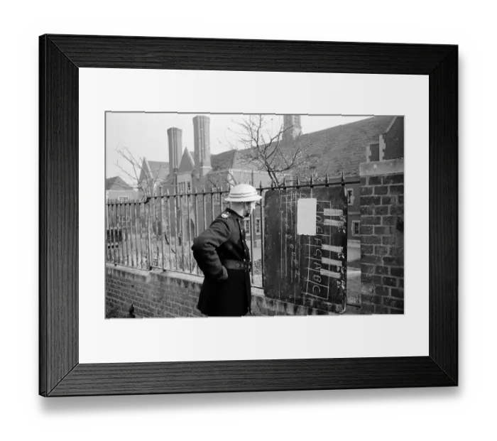 Framed Print : V2 Rocket incident at Tottenham Grammar School. 15th March 1945