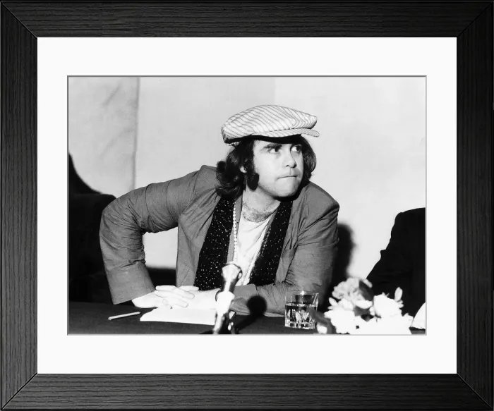 Framed Print : Elton John the singer after returning from his tour of Russia June 1979