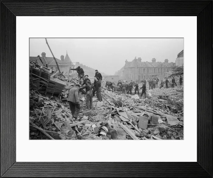Framed Print : V2 Rocket incident at Noel Park Estate, Gladstone terrace, Wood Green Framed Print : V2 Rocket incident at Noel Park Estate, Gladstone terrace, Wood Green