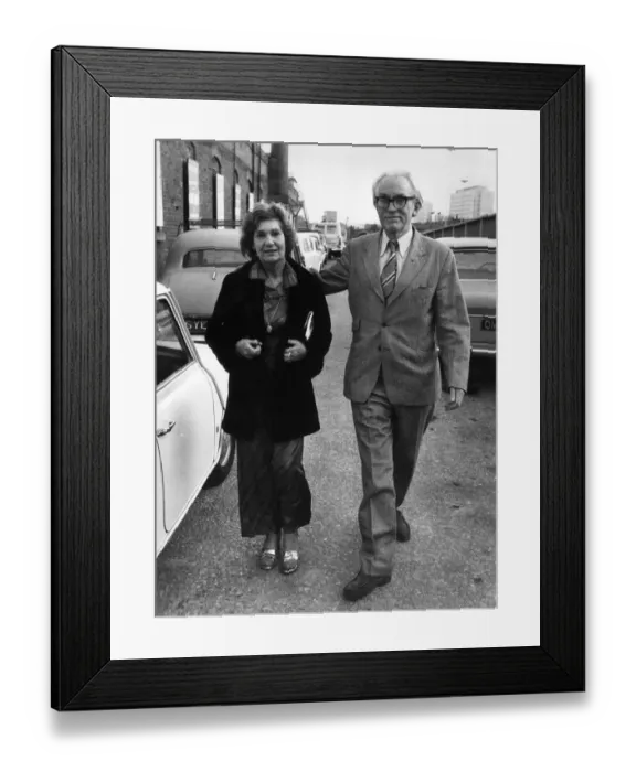 Framed Print : Labour M. P. Michael Foot with his wife Jill arriving at the Mermaid Theatre London Framed Print : Labour M. P. Michael Foot with his wife Jill arriving at the Mermaid Theatre London