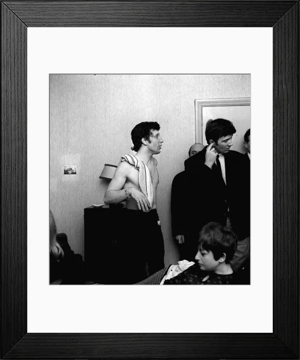 Framed Print : Tom Jones in his crowded dressing room after performing at the Atlanta ballroom Framed Print : Tom Jones in his crowded dressing room after performing at the Atlanta ballroom
