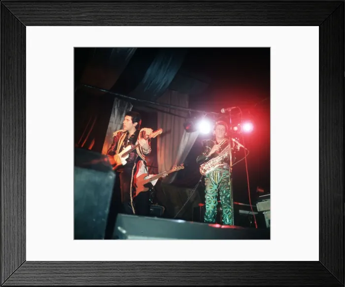 Framed Print : Roxy Music pop group perform on stage Framed Print : Roxy Music pop group perform on stage
